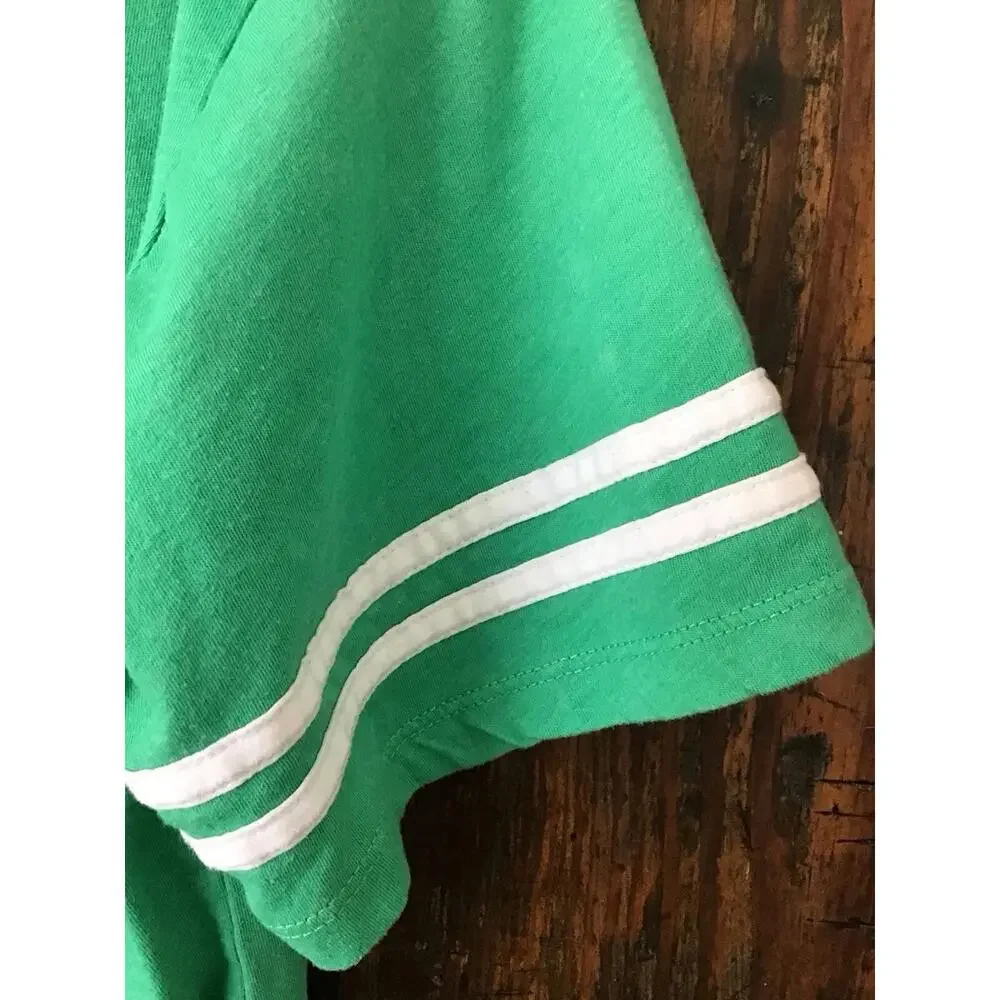 Rare Saint Patricks Day 1980’s Budweiser Vintage Ringer T-shirt Shamrock Sz M - Picture 5 of 5